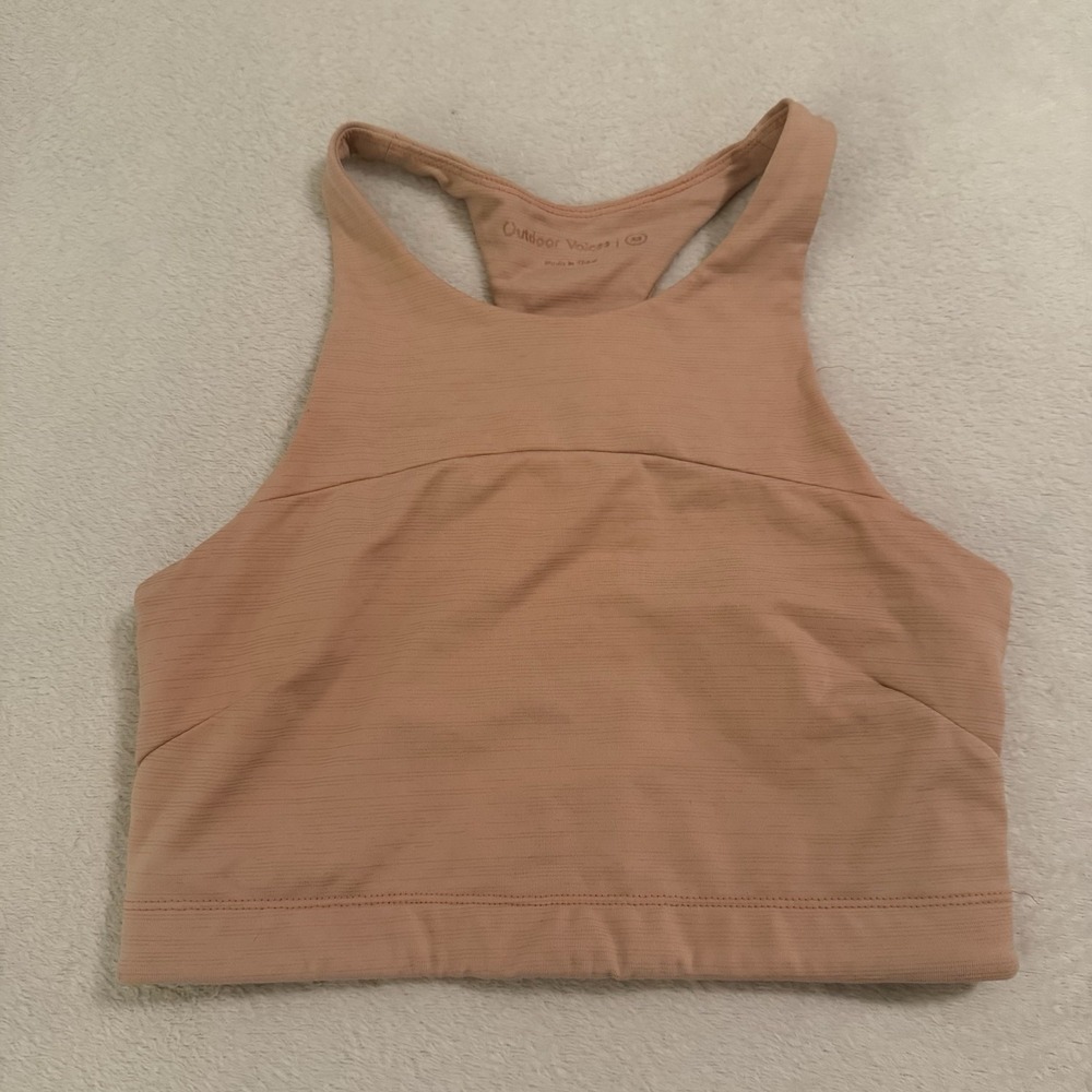 Outdoor Voices Techsweat Crop Top in Poppy Size XS Sports Bra Fitted Tank Gym - Picture 1 of 5
